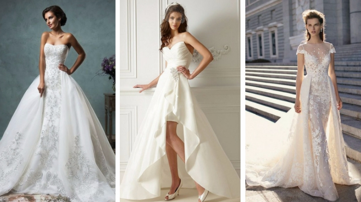 2 in 1 wedding dresses