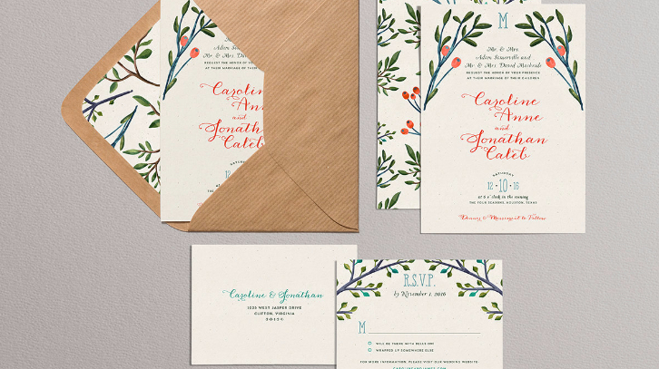 Winter wedding invitations