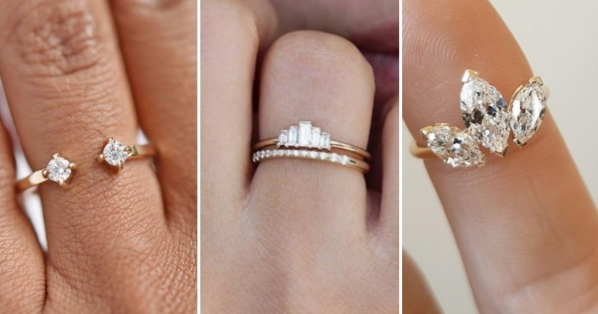11 unusual engagement ring shapes for the alternative bride