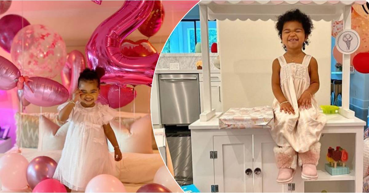 Khloe Kardashian’s daughter, True, turns 2 & enjoys an adorable party(02)