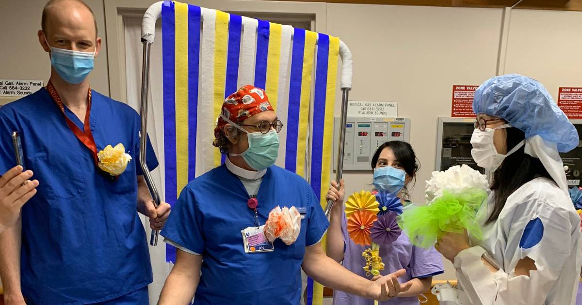 Hitched at hospital! Doctors have impromptu ceremony at work on their